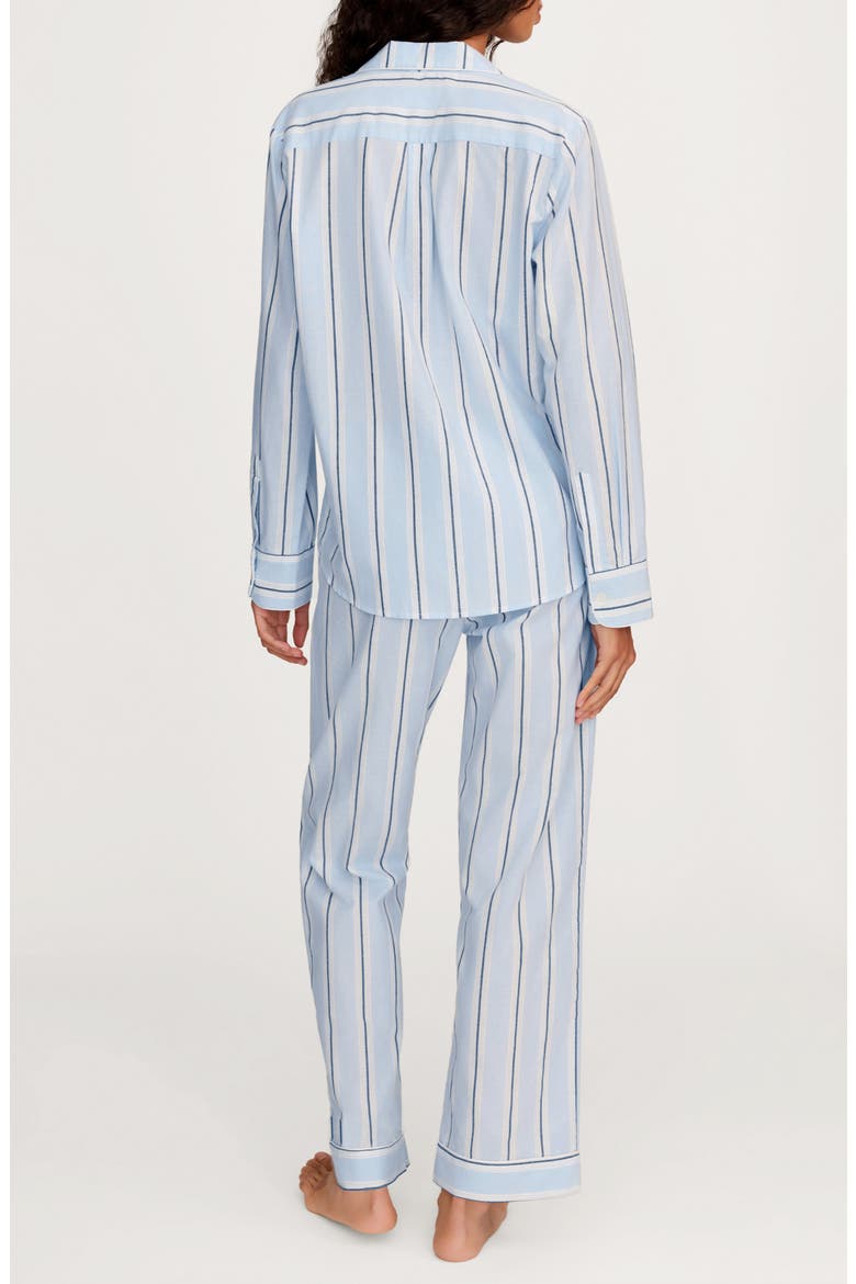 Cotton Twill Pajama Set, Alternate, color, BLUE