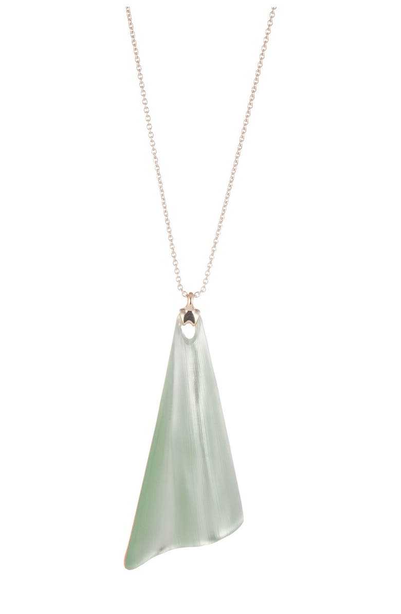 Alexis Bittar Wavy Fan Pendant Necklace, Main, color, 