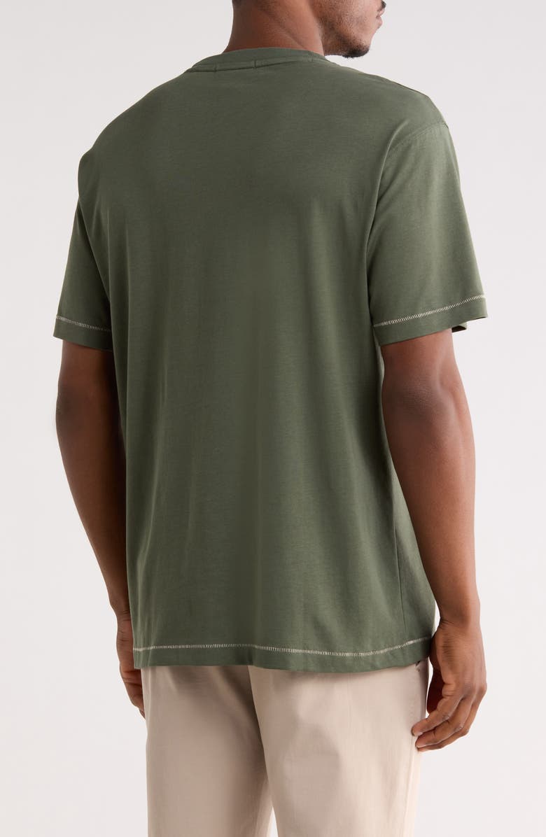 Scotch & Soda Sun Embroidered Pocket T-Shirt, Alternate, color, Thyme