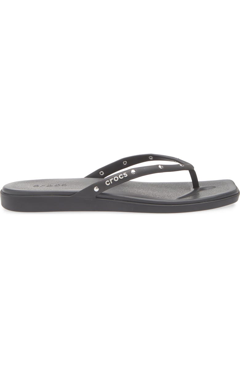 CROCS Miami Studded Flip Flop, Alternate, color, Black