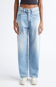 Acne Studios 1991 Toj Distressed High Waist Loose Fit Jeans