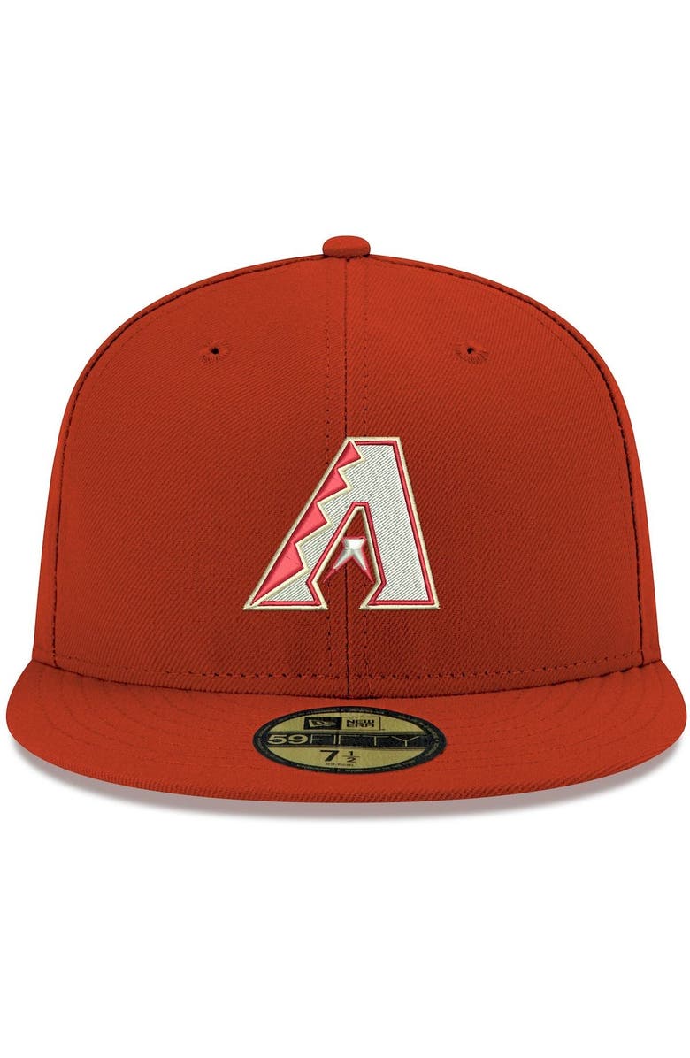New Era Men's New Era Red Arizona Diamondbacks White Logo 59FIFTY Fitted Hat, Alternate, color, 