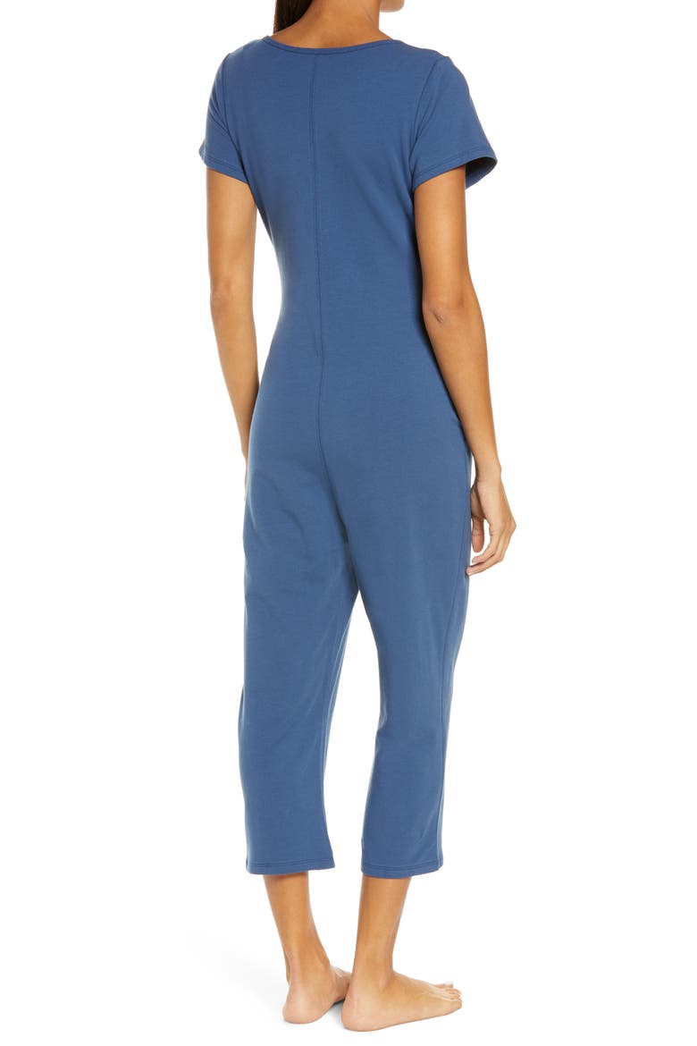 Short Sleeve Nursing/Maternity Romper, Alternate, color, INDIGO