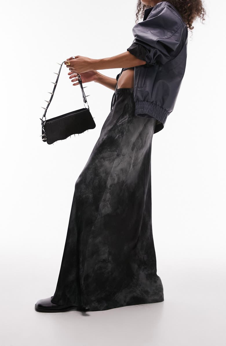 Topshop Spray Paint Maxi Skirt, Alternate, color,