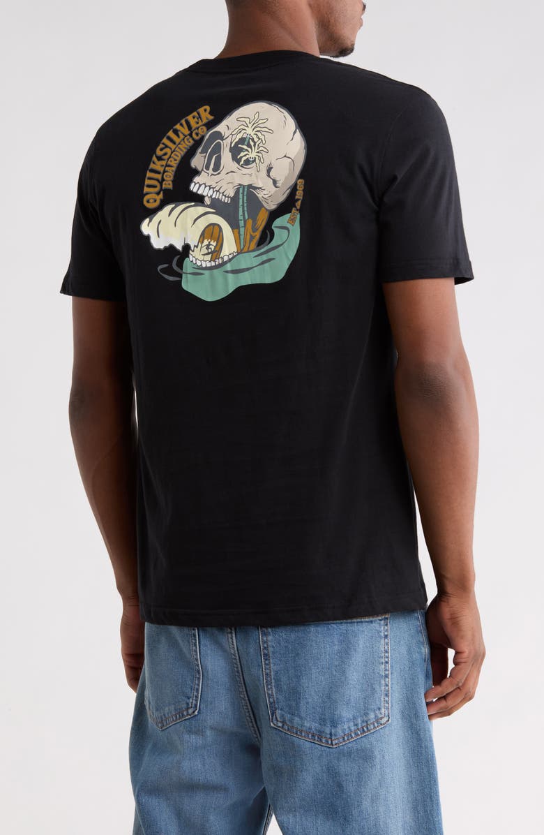 Quiksilver Stint Cotton Graphic T-Shirt, Alternate, color, Black