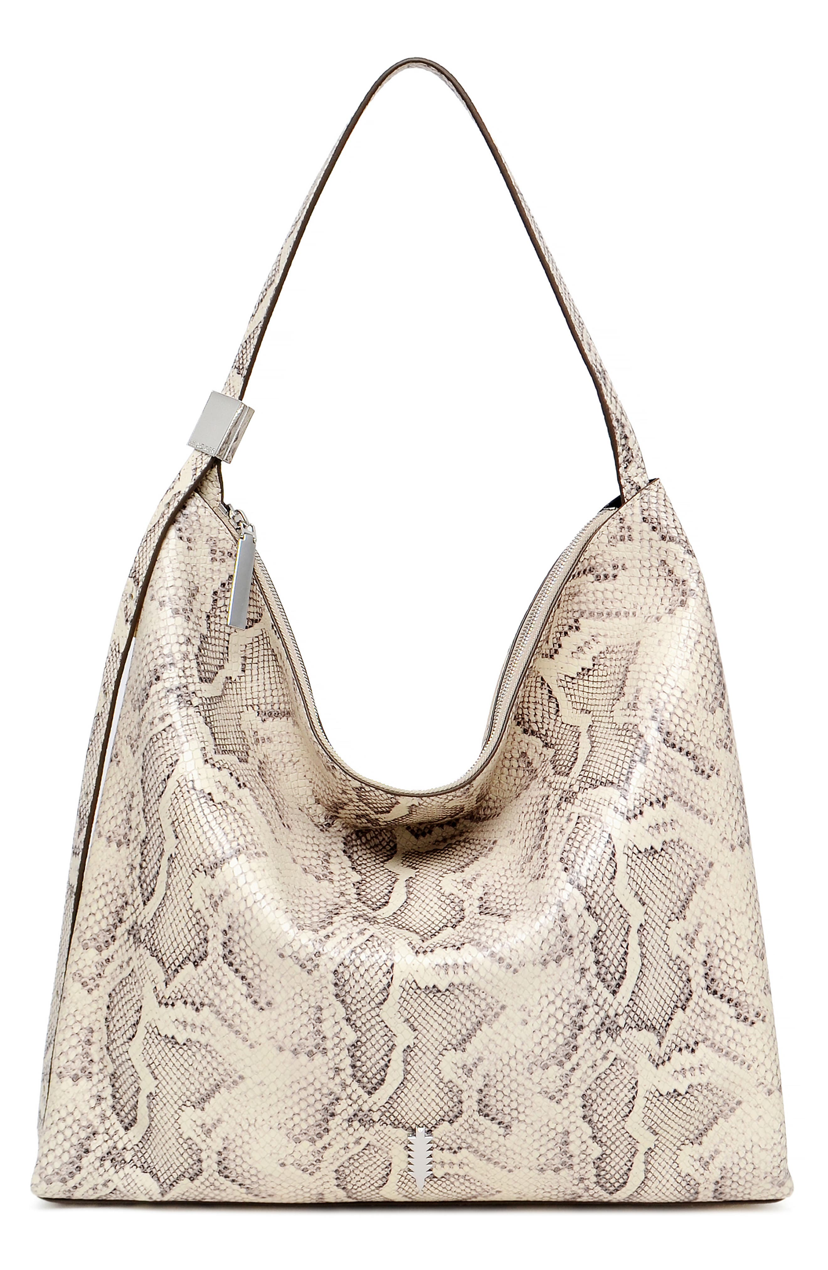 Thacker Gina Snakeskin Embossed Leather Shoulder Bag, Main, color, 