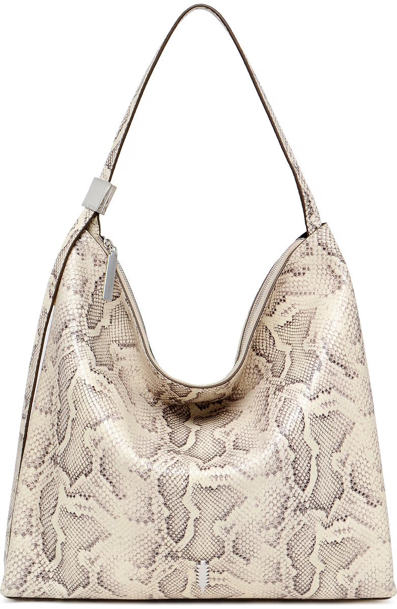 Thacker Gina Snakeskin Embossed Leather Shoulder Bag, Main, color,