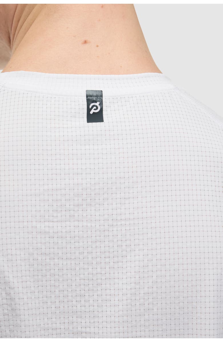 Peloton Grid Jacquard Colorblock Short Sleeve Tee, Alternate, color, Bright White