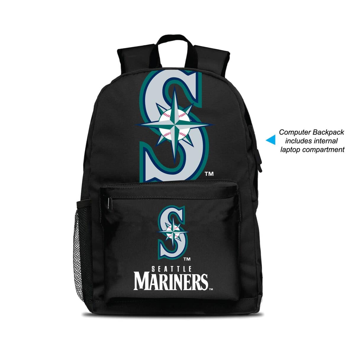 MOJO Seattle Mariners MOJO Large Logo Fan Backpack, Main, color, Black