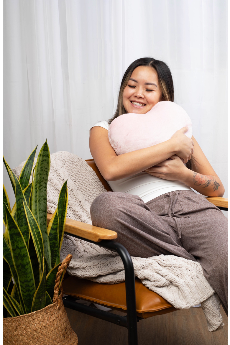 Heart to Hug Pillow, Alternate, color, Peaceful Pink