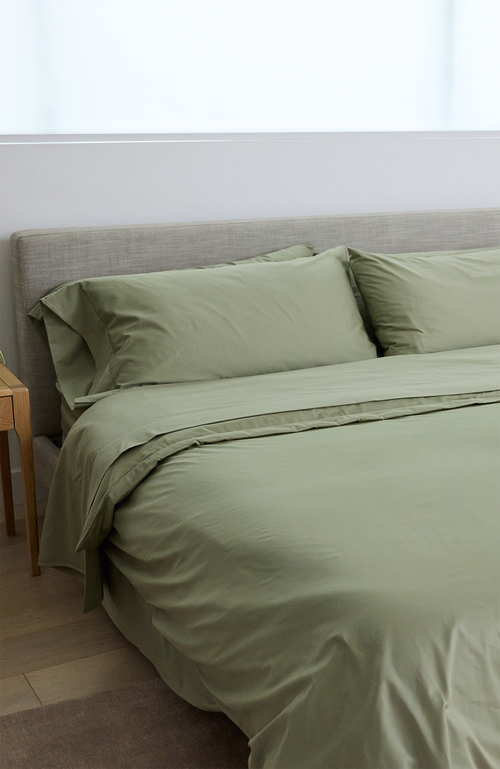 Slumber Cloud Performance Cotton Duvet Cover In Green