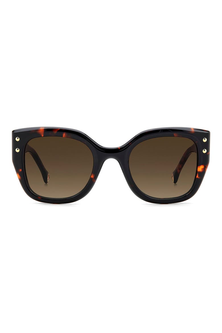 51mm Gradient Square Sunglasses, Main, color, HAVANA/ BROWN SF