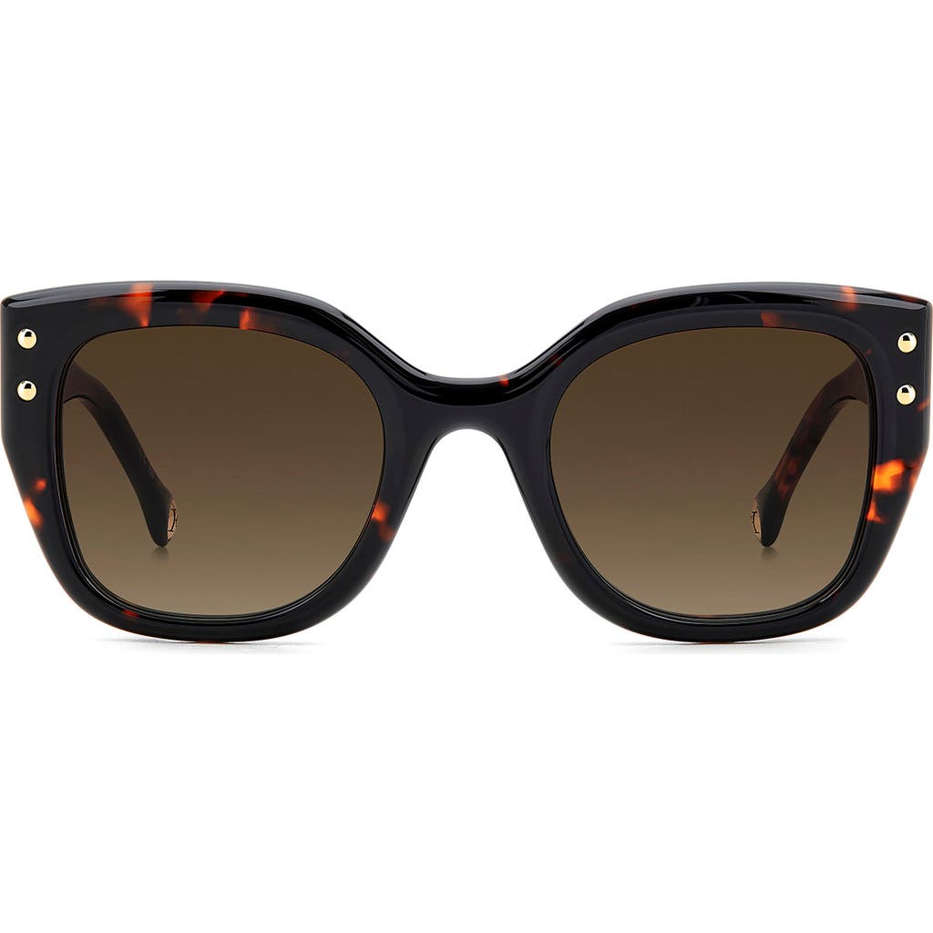 Carolina Herrera Her312 Logo-print Square Acetate Sunglasses In Havana/brown Sf