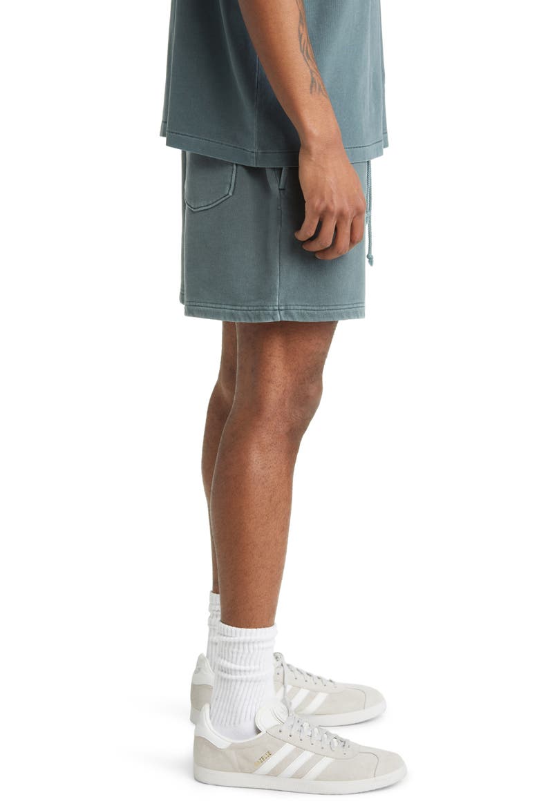 Core Organic Cotton Brushed Terry Sweat Shorts, Alternate, color, VINTAGE SLATE
