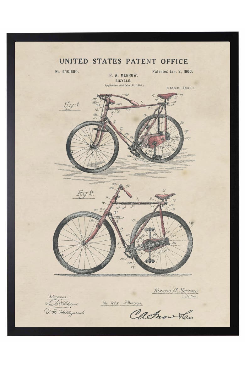 Bicycle Patent in Black Frame, Main, color, No Color