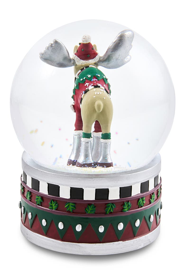 Patience Brewster Mooseltoe Snow Globe, Alternate, color, RED