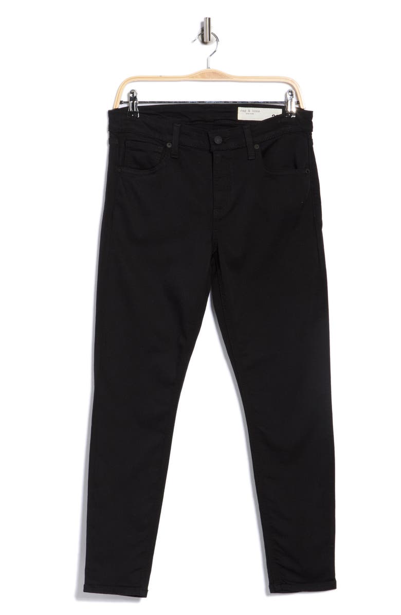 rag & bone Carrie Mid Rise Ankle Skinny Jeans, Alternate, color, Black