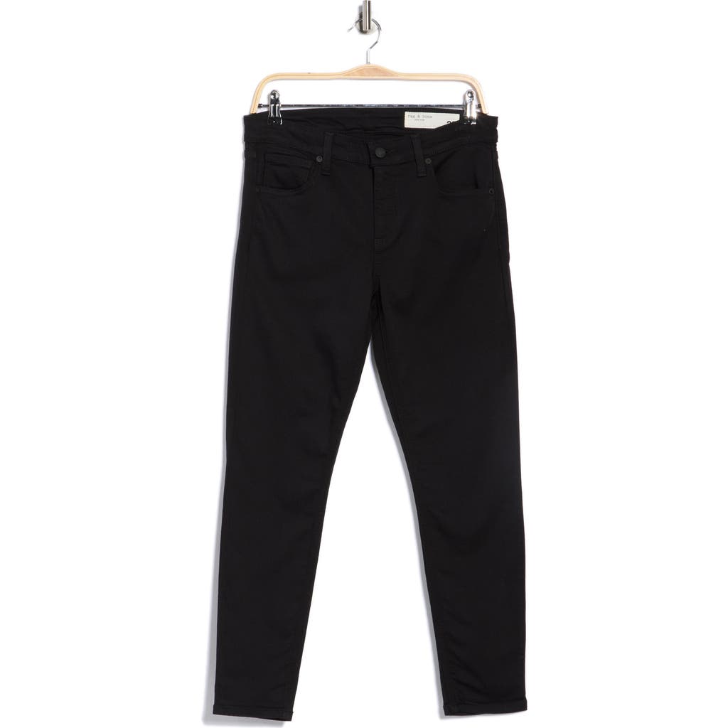 Rag & Bone Carrie Mid Rise Ankle Skinny Jeans In Black