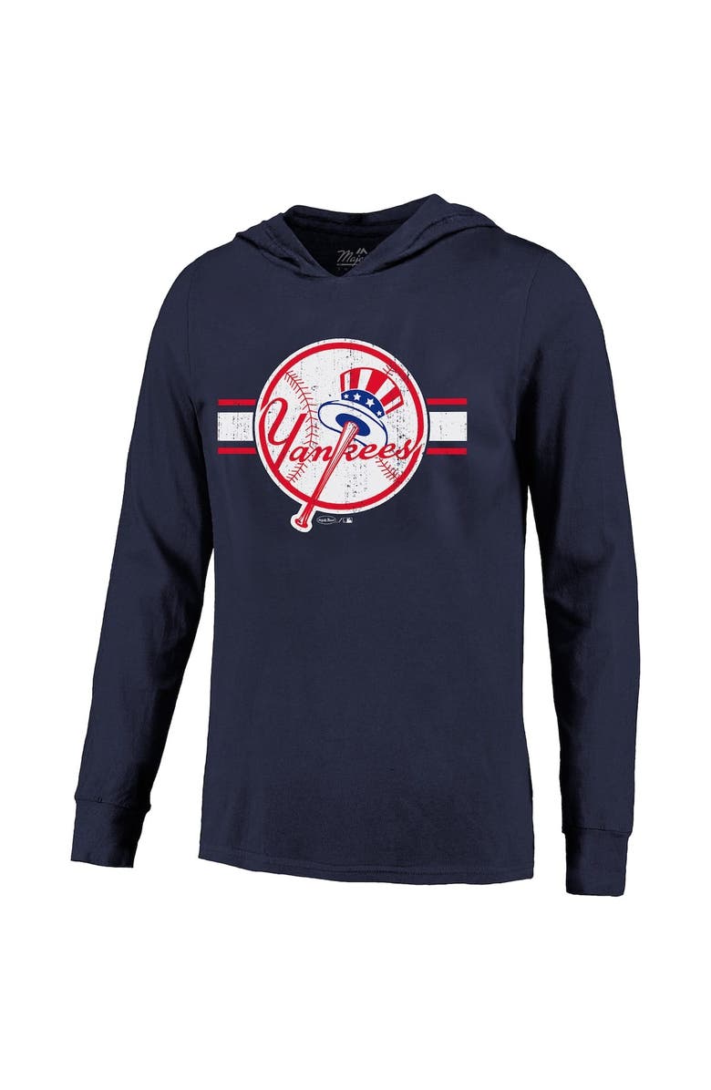 Majestic Threads Men's Majestic Threads Aaron Judge Navy New York Yankees Lightweight Name & Number Hoodie, Alternate, color, Navy