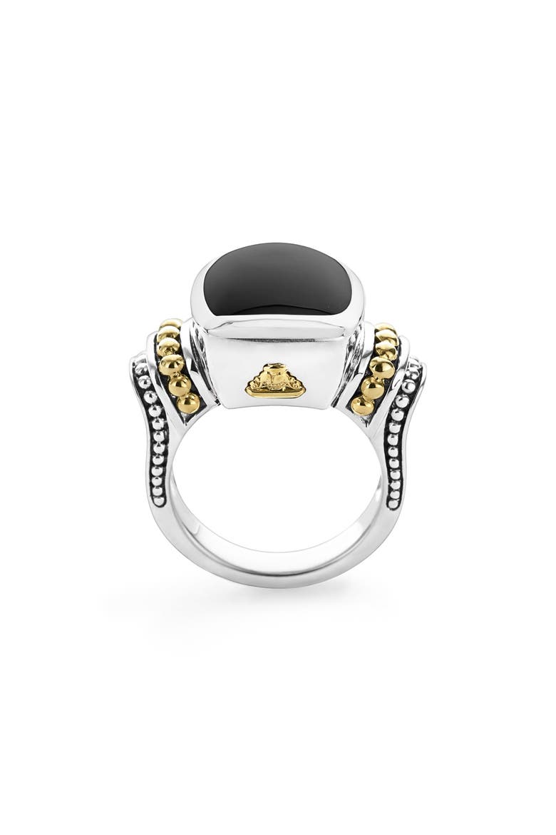Rittenhouse Medium Semiprecious Stone Ring, Alternate, color, BLACK ONYX