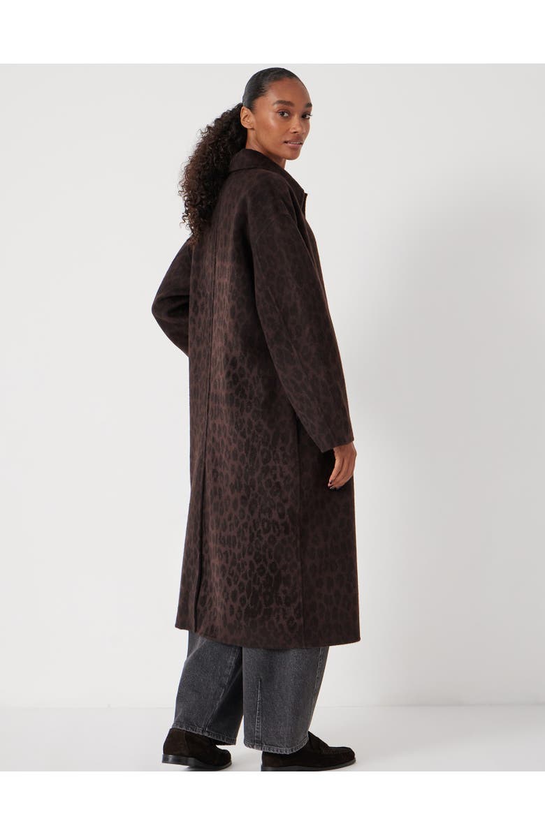 Hush Edie Pure Wool Leopard Double Faced Coat, Alternate, color, Brown Leopard