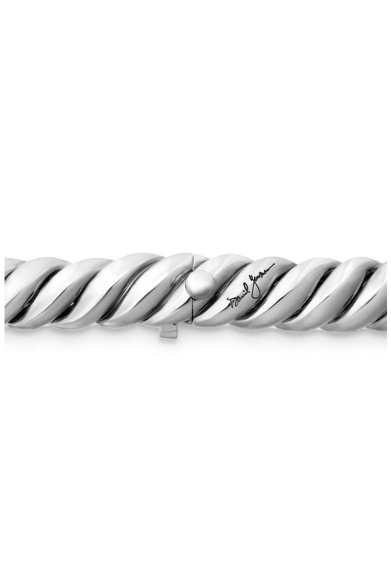 Sculpted Cable Bracelet in Sterling Silver, 8.5mm, Alternate, color, STERLING SILVER