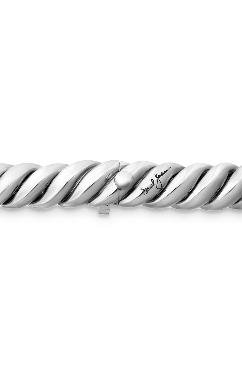 David Yurman Sculpted Cable Bracelet in Sterling Silver, 8.5mm, Alternate, color, Sterling Silver