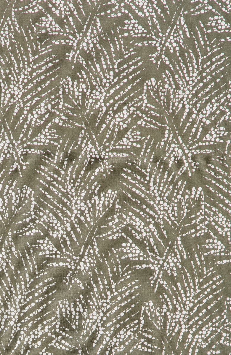 BOSS Print Silk Pocket Square, Main, color, Open Green