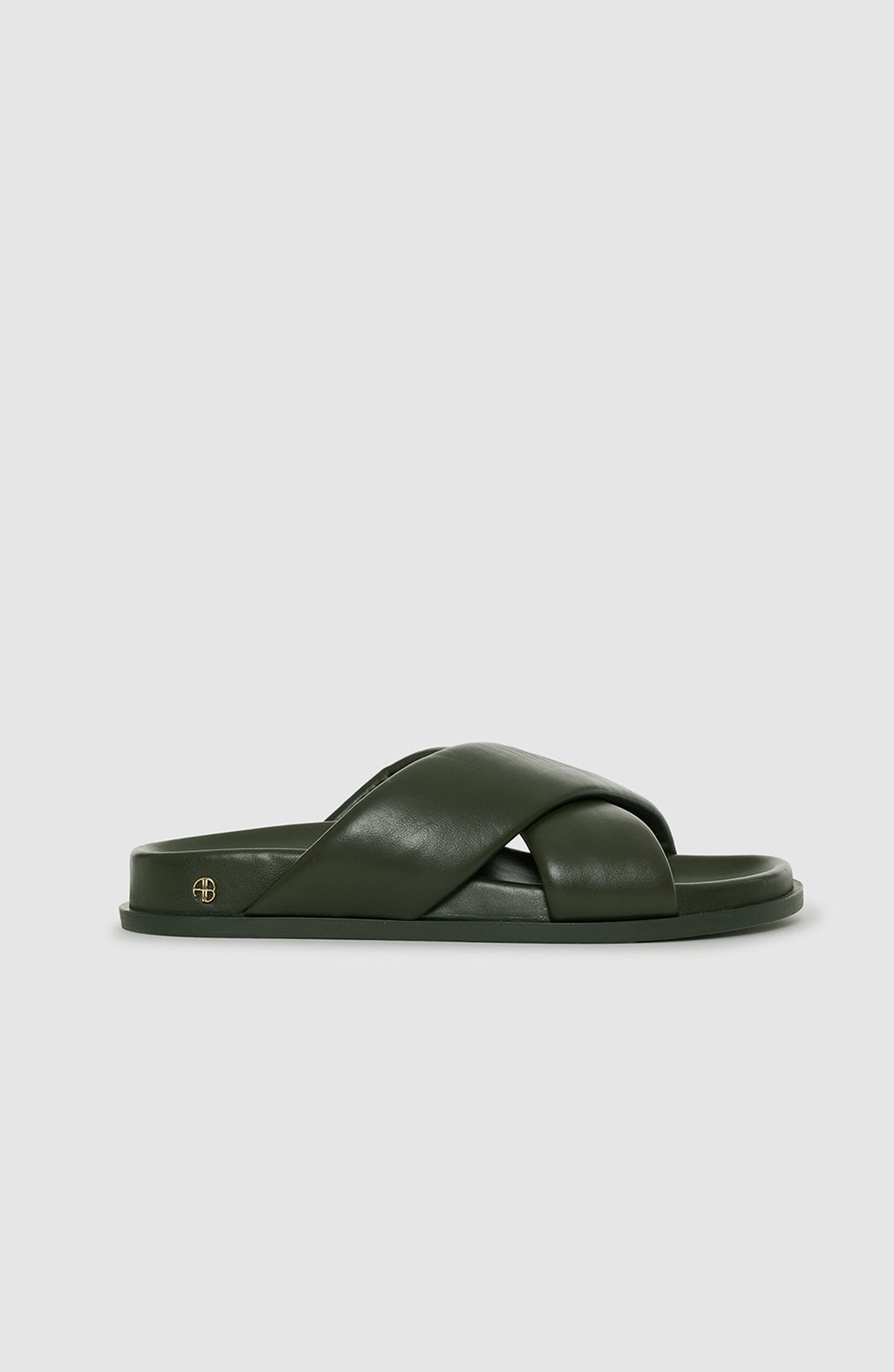 ANINE BING Emi Slides, Alternate, color, Olive