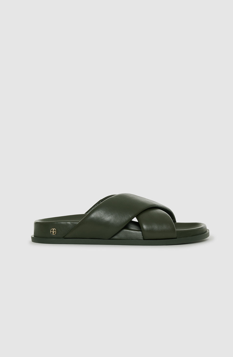 ANINE BING Emi Slides, Alternate, color, Olive