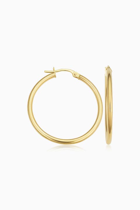 14K Gold Everything Hoop Earrings