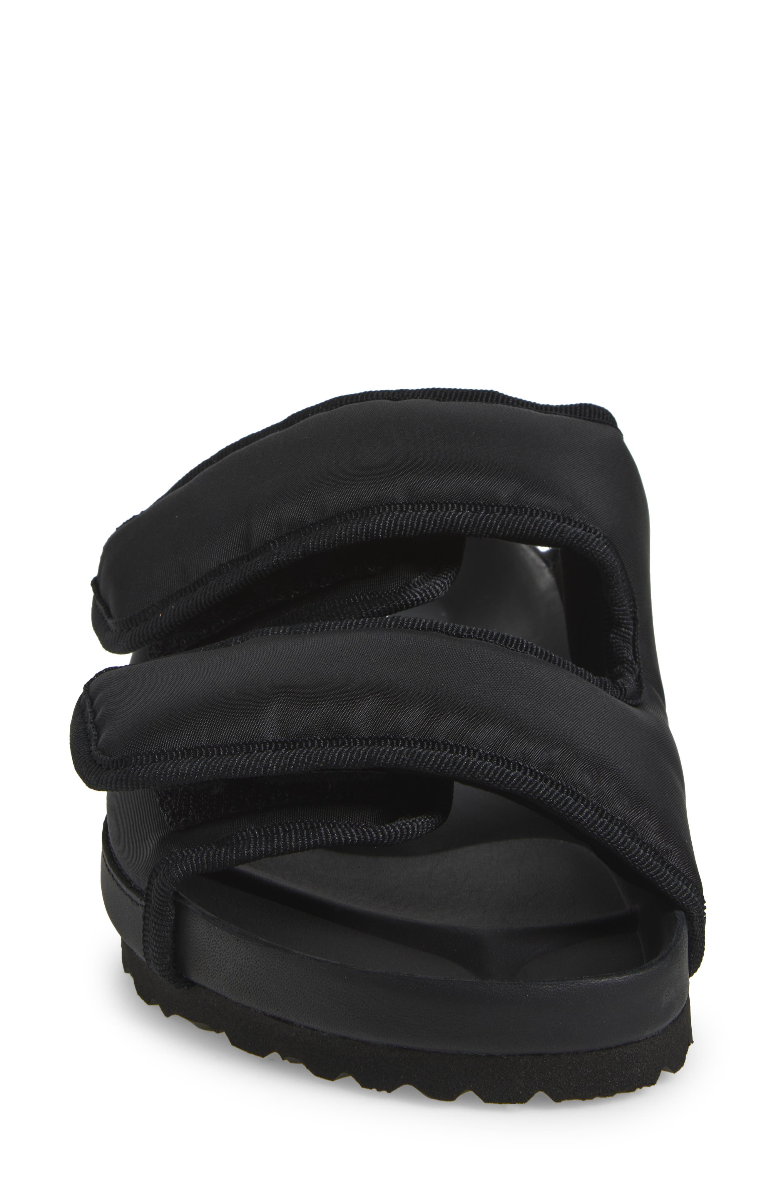 1774 BIRKENSTOCK Arizona Black Cozy Nylon Sandal, Alternate, color, 