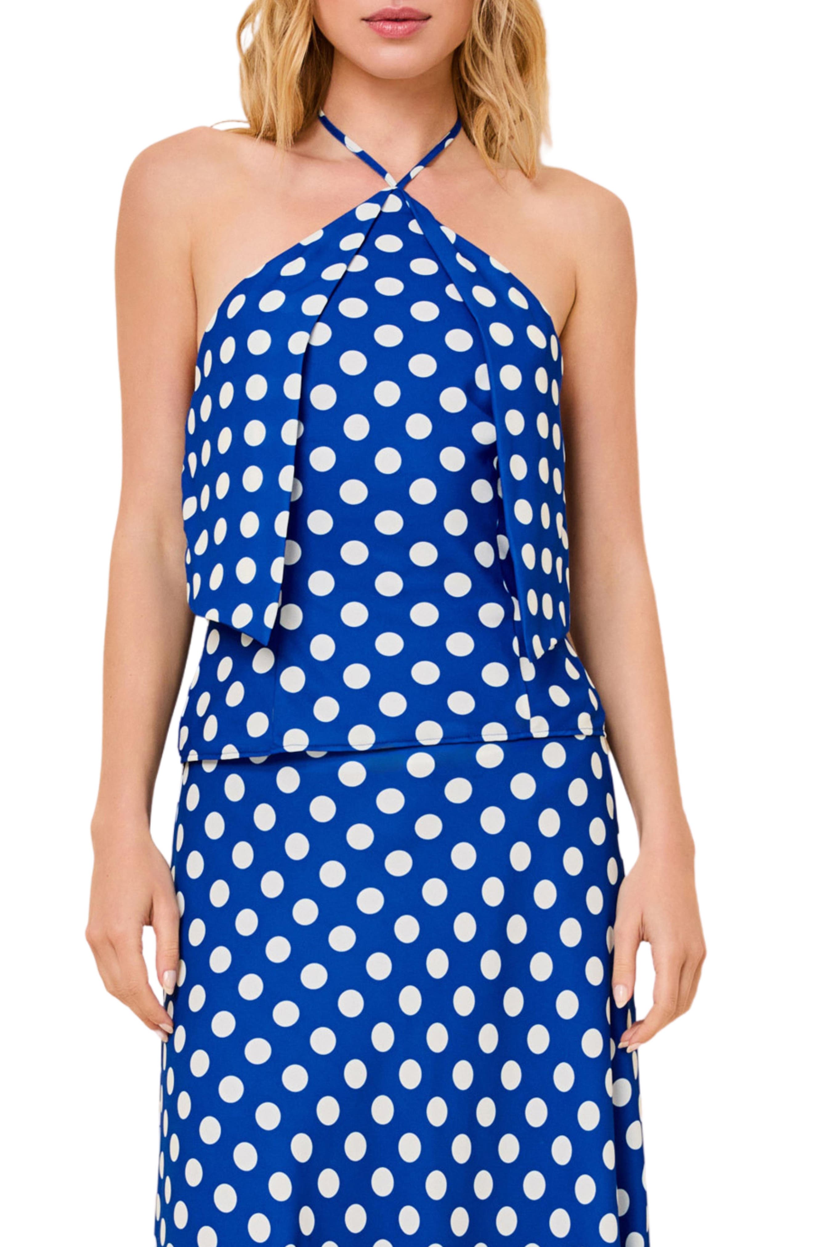 selected OLYMPIAN BLUE POLKA DOT