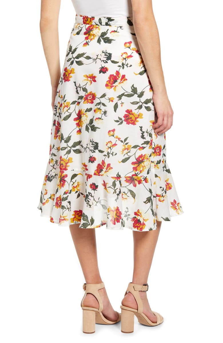 Lucky Brand Sadie Wrap Skirt, Alternate, color, Natural Multi