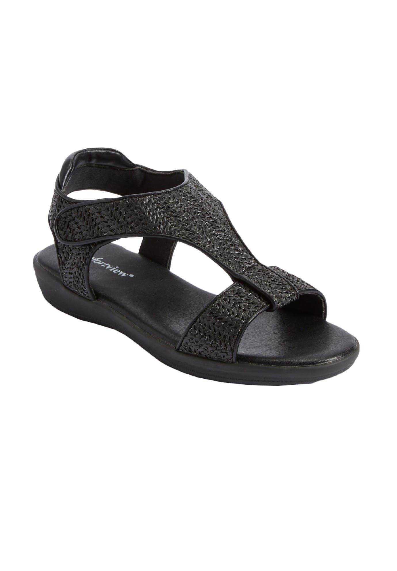 Comfortview The Charlotte Orthotic Sandal, Main, color, Black