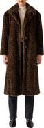 LK Bennett Leila Animal Print Faux Fur Coat