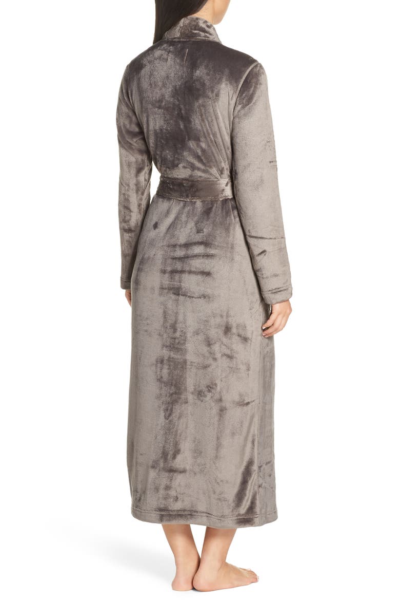 Marlow Double Face Fleece Robe, Alternate, color, CHARCOAL