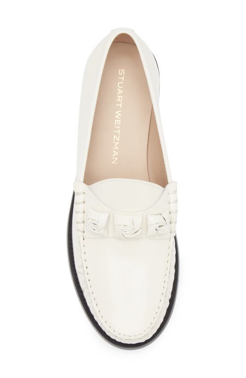Stuart Weitzman Lottie Bow Loafers Cream In Cream.