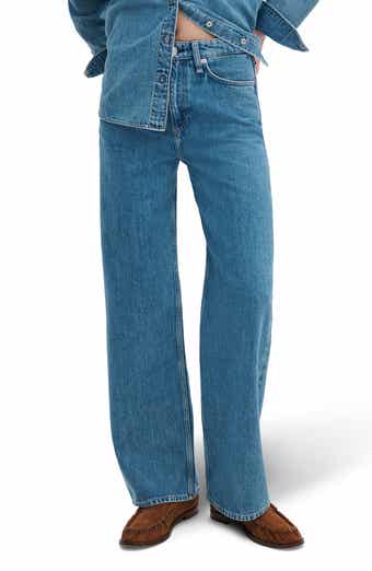 Logan Mid Rise Wide Leg Jeans
