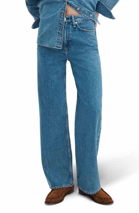 Logan Mid Rise Wide Leg Jeans