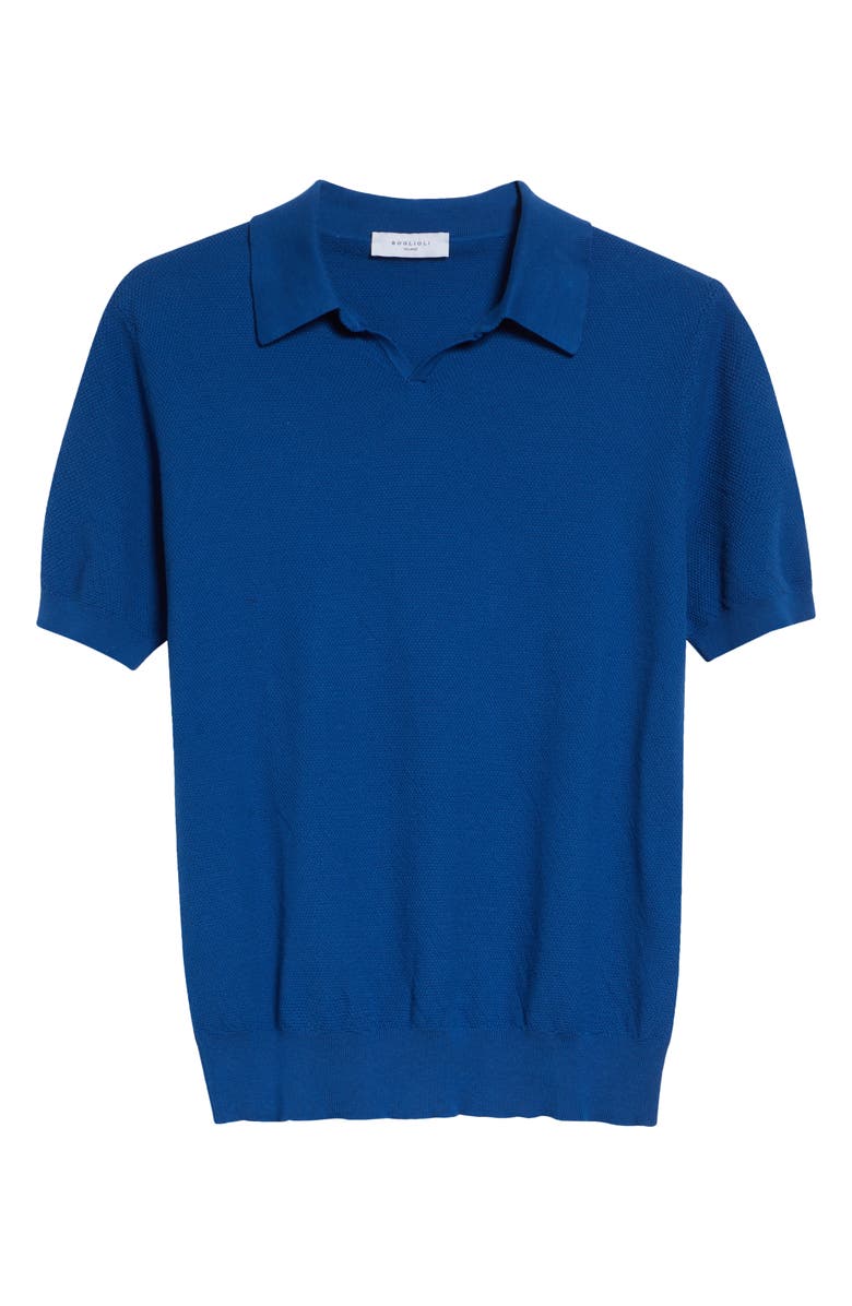 Boglioli Garment Dyed Cotton Polo, Alternate, color, Royal Blue