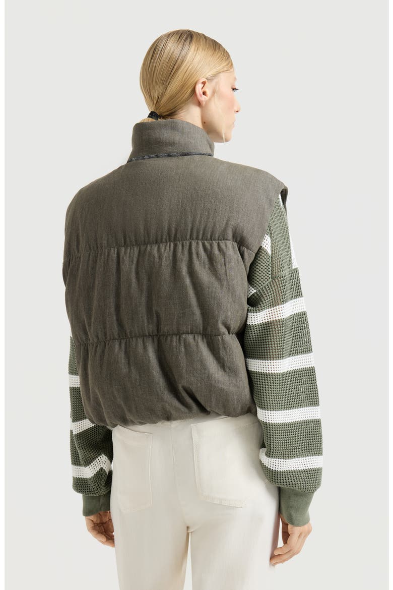 Down vest, Alternate, color, Olive