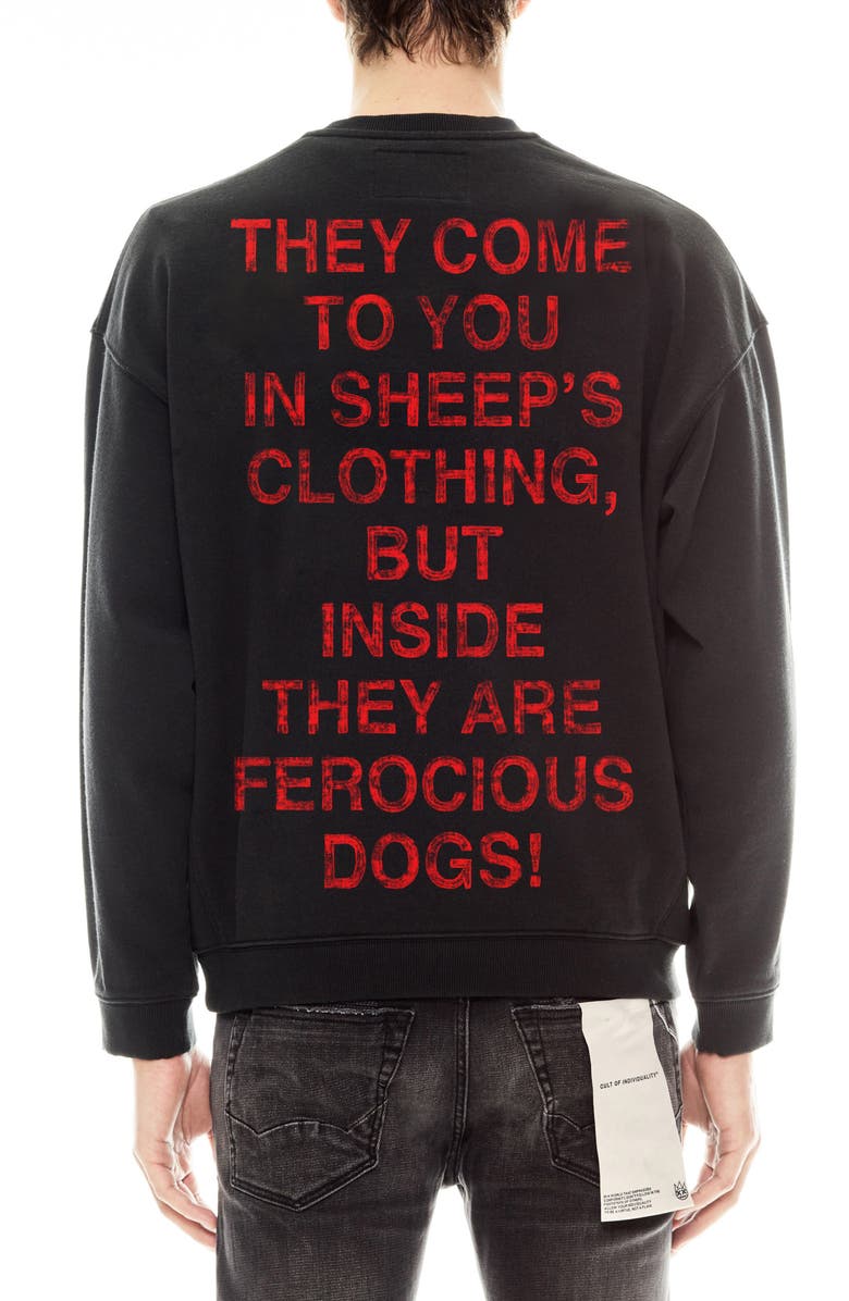 Cult of Individuality False Prophets Graphic Sweatshirt, Alternate, color, Pirate Black