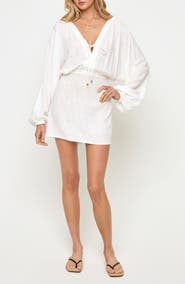 LSPACE Deia Long Sleeve Cover-Up Minidress