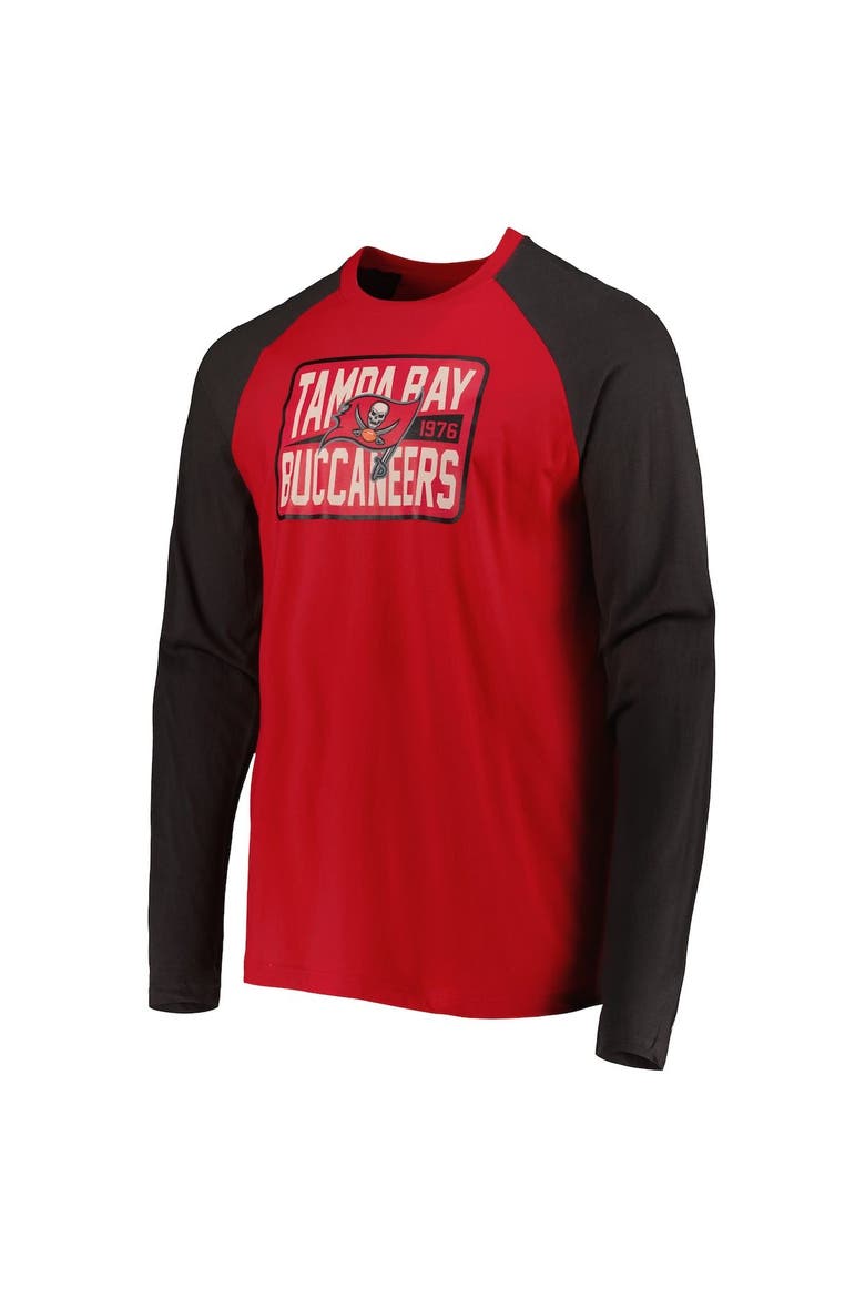Men's New Era Red Tampa Bay Buccaneers Current Raglan Long Sleeve T-Shirt, Alternate, color, Red