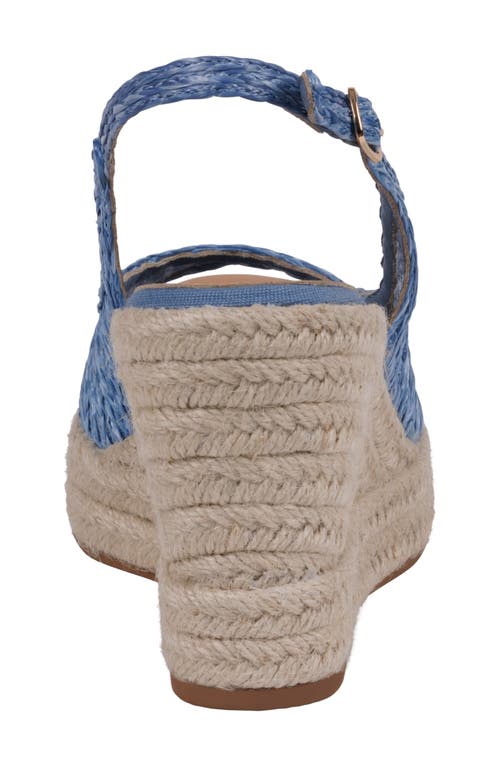 Gc Shoes Amira Slingback Espadrille Wedge Sandal In Blue