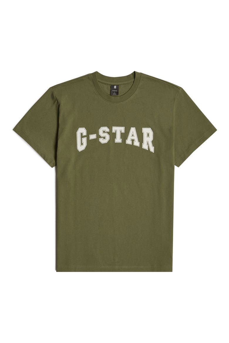 Felt Logo Organic Cotton Graphic T-Shirt, Alternate, color, SHADOW OLIVE