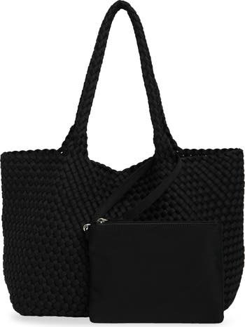 Woven Large Tote Bag & Pouch Set