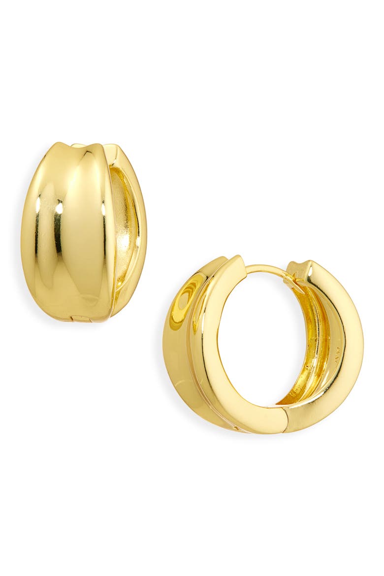 Flat Wide Hoop Earrings, Main, color, GOLD