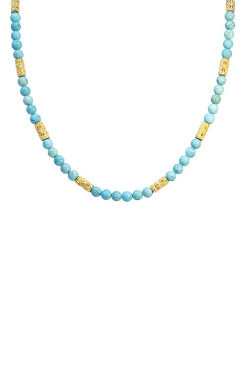 Blue Magnesite Beaded Necklace